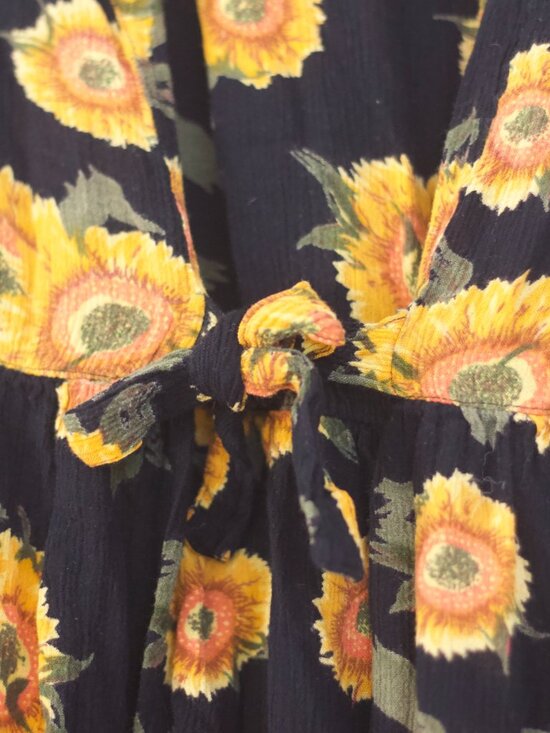 Vintage 90’s Sleeveless Sunflower Midi Dress - Picture 3 of 6